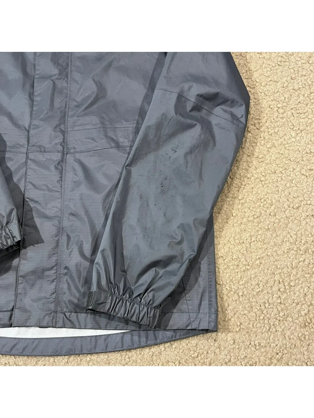 REI Co-op Kids Gray Rain Waterproof Jacket Size Large 14-16 (flaw)